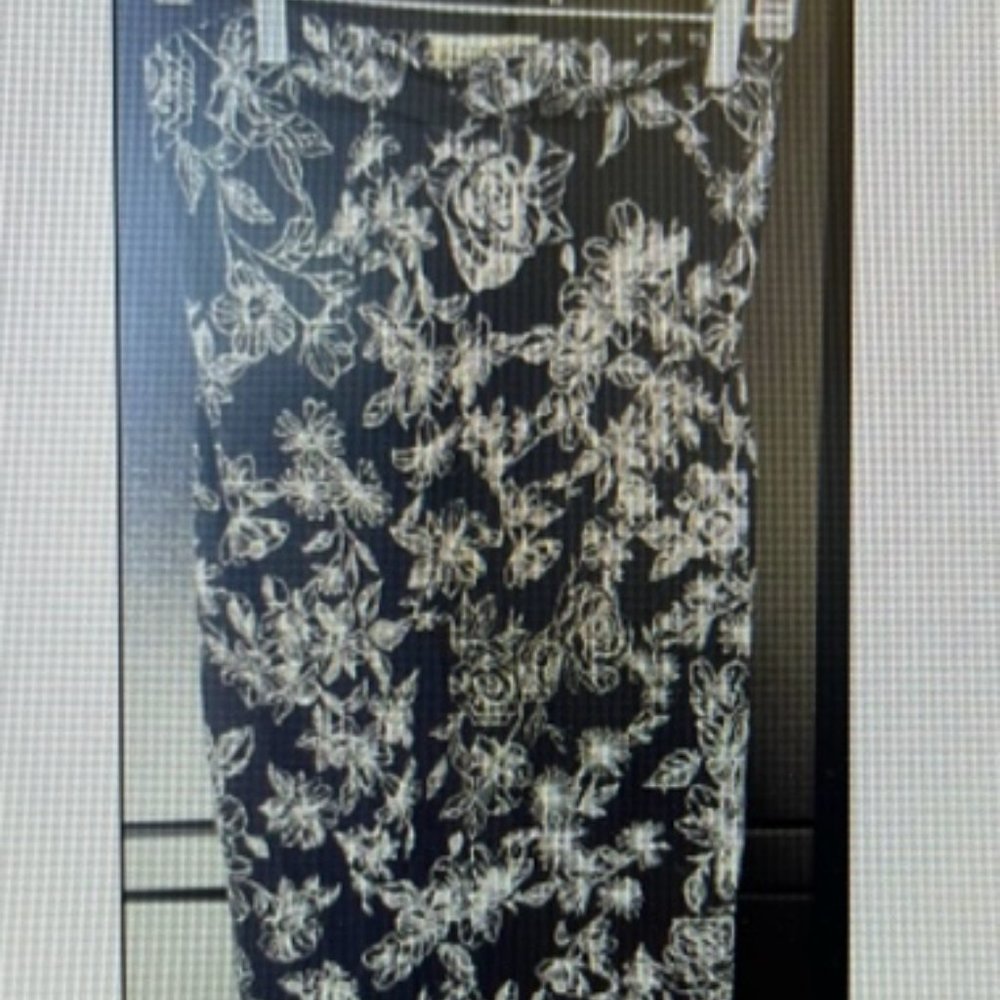 Billabong Tube Strapless Summer/Sun Dress Size Large Black/White Floral